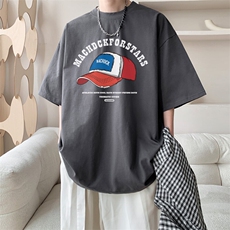 图案已注册夏季新款休闲运动短袖T恤男潮宽松半袖体恤衫D148/P25，男装T恤，电商B209