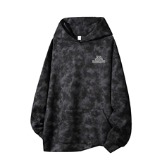 得物供货、重磅420克现货麂皮绒扎染卫衣HD019-1-WL25377ZR-P45，男装卫衣，电商019-1