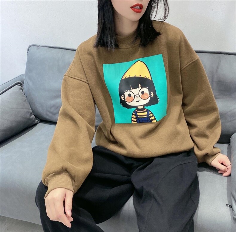 现货冬装卫衣小女孩复合银狐绒，女装卫衣/绒衫，悠奈尔