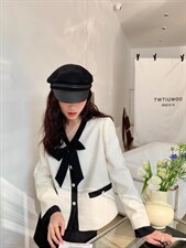 2022新款春装蝴蝶结小香外套，其它，她物