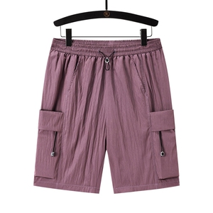 夏季工装短裤男士冰丝潮牌薄五分裤款宽松大码休闲运动裤6201-P22图片
