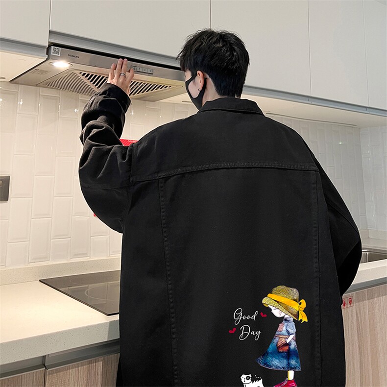 牛仔夹克男大码牛仔外套男茄克NJ77415-P60,男装夹克,电商A040