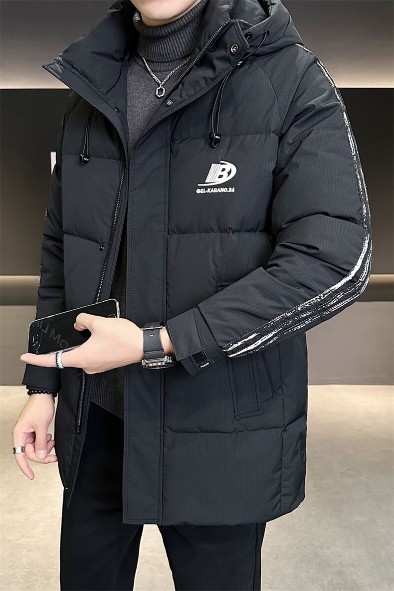 2024新款中长款羽绒服男士连帽鸭绒外套B240-YR8999-P265,男装羽绒服,电商B240