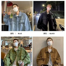 美式复古做旧水洗牛仔外套男女嘻哈帅气潮流宽松百搭情侣夹克上衣，男装工装外套，星座1210-1