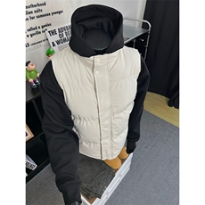 现货5W件冬季三防硬挺boxy短款立领棉衣马夹外套加厚马甲保暖棉服，男装棉衣，电商A486-1