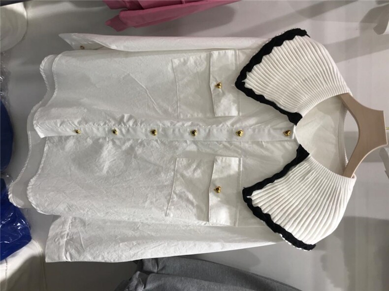 现货针织领衬衫，女装衬衫，魅力布梵