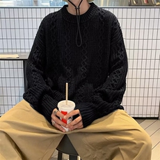 情侣装线衣外套麻花毛衣男秋冬款宽松休闲圆领针织衫M700-P43，男装针织衫/毛衣，星座512-2