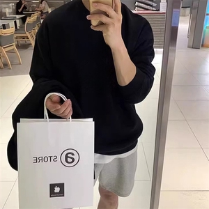 抖音得物高品质二开支持退换 25秋冬美式宽松曼巴纯色圆领卫衣Y77图片