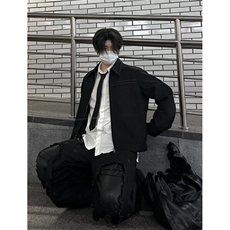 春秋季新款黑色时尚美式复古刺绣宽松休闲翻领夹克外套J777，男装夹克，星座1116A（原606A-3）