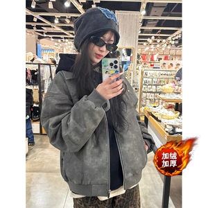 网图有货 皮衣夹克棉衣外套男加棉加厚工装机车服 J507-P85图片