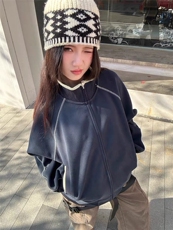 网图美式哈苏线运动外套男女情侣款2026春季新款开衫卫衣特P68，女装短外套，电商C306-1