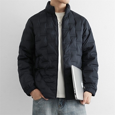 潮牌立领羽绒服男士2025冬季加厚保暖面包服休闲短款外套男装，男装羽绒服，星座914