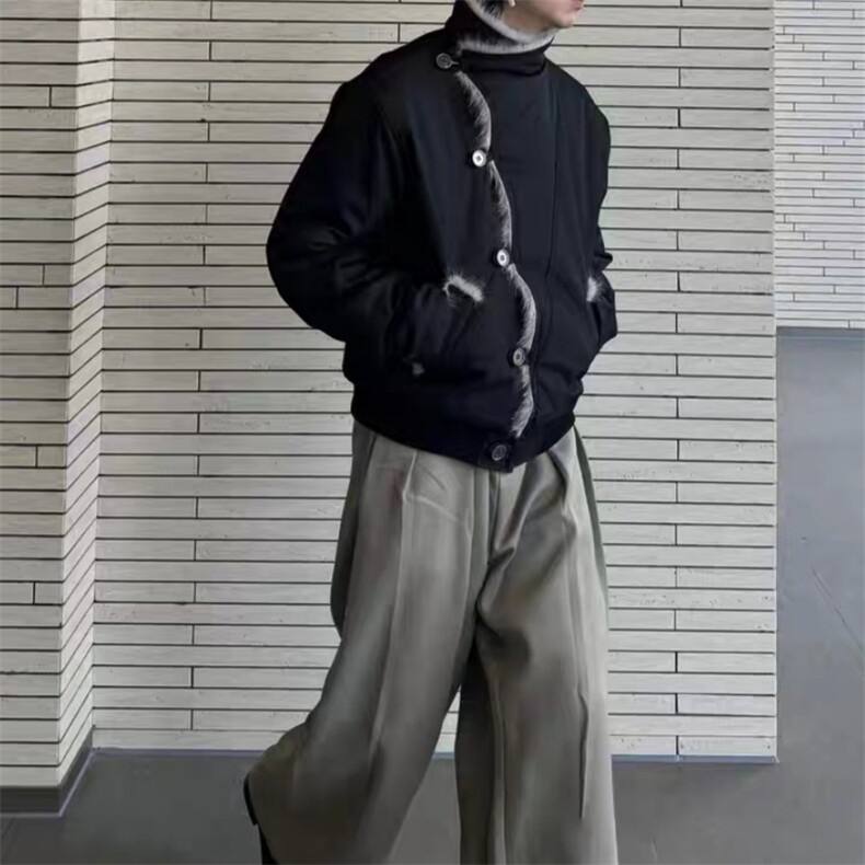 秋冬季棉袄情侣立领棉衣棉服加棉座山雕外套高级感棉衣JM088-P128,男装棉衣,星座910A