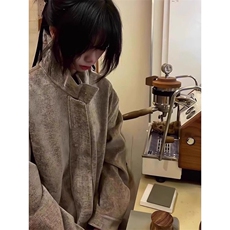 cleanfit千鸟格外套春秋立领设计肌理感造型师夹克潮JK85644-p75，男装夹克，星座1008