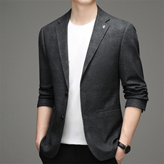 DJ3052钱塘2020-3新款商务休闲简约百搭中年男士西服外套P152，男装西服，钱塘207-3
