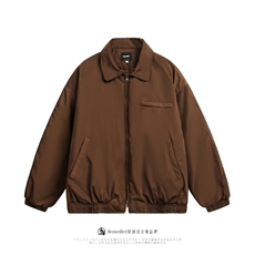 美拉德棕色cleanfit羽绒棉服男冬季痞帅飞行夹克外套MF421-P80，男装夹克，星座412-3