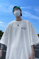 已注册/夏季外景纯棉ins潮牌圆领短袖T恤男宽松体恤衫DT9693/P25，男装T恤，电商B316