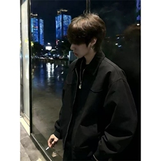 大货拼色衬衫领纯棉宽松夹克男上衣外套DSA157B-J182-P75，男装夹克，电商A157B