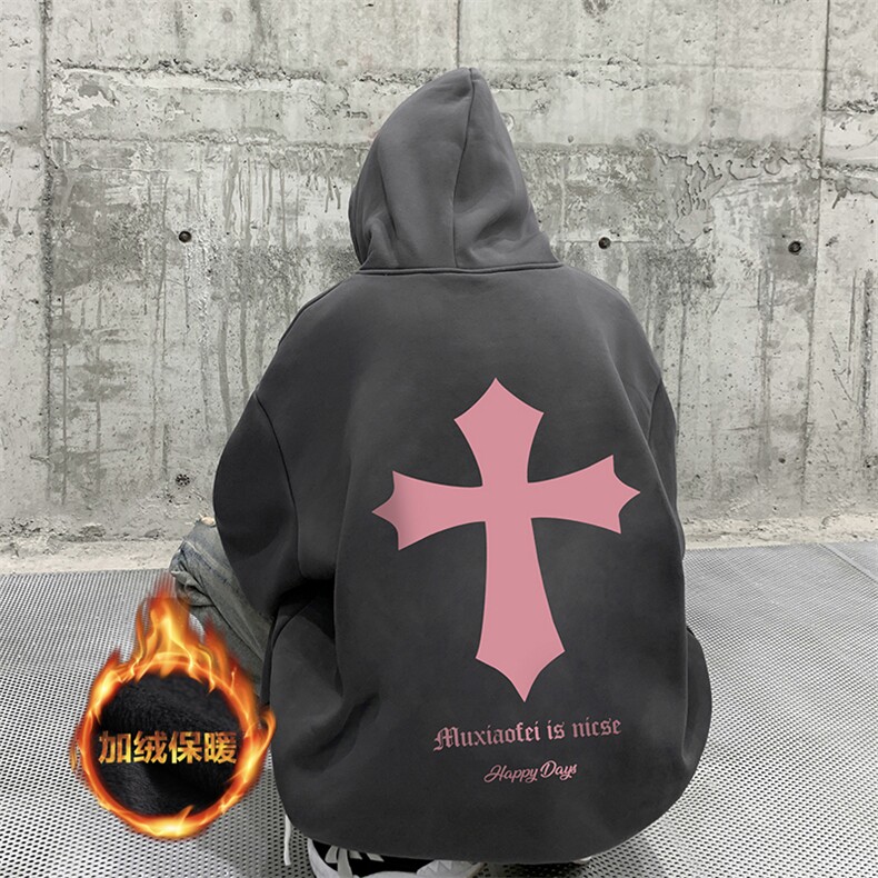 主推款可持续提供视频抖音加绒连帽卫衣D223A-WY23130-JR特P40,男装卫衣,电商019-1