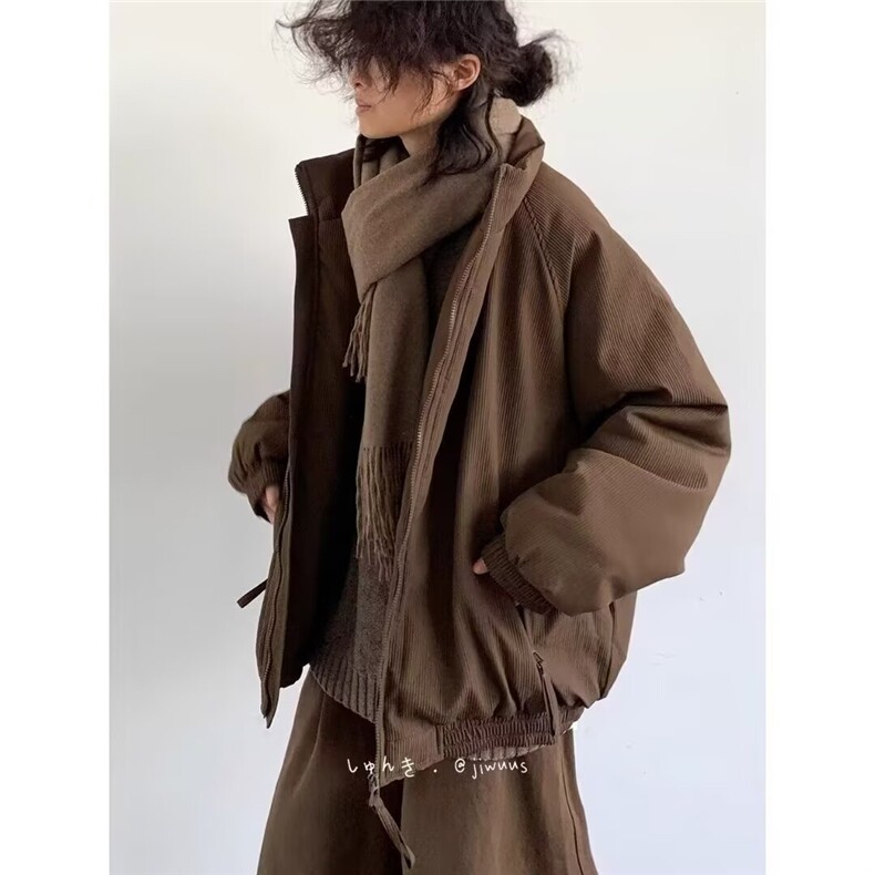 加绒加厚冬男立领棉衣灯芯绒保暖棉袄面包服外套MY9050P75,男装棉衣,星座1013-1