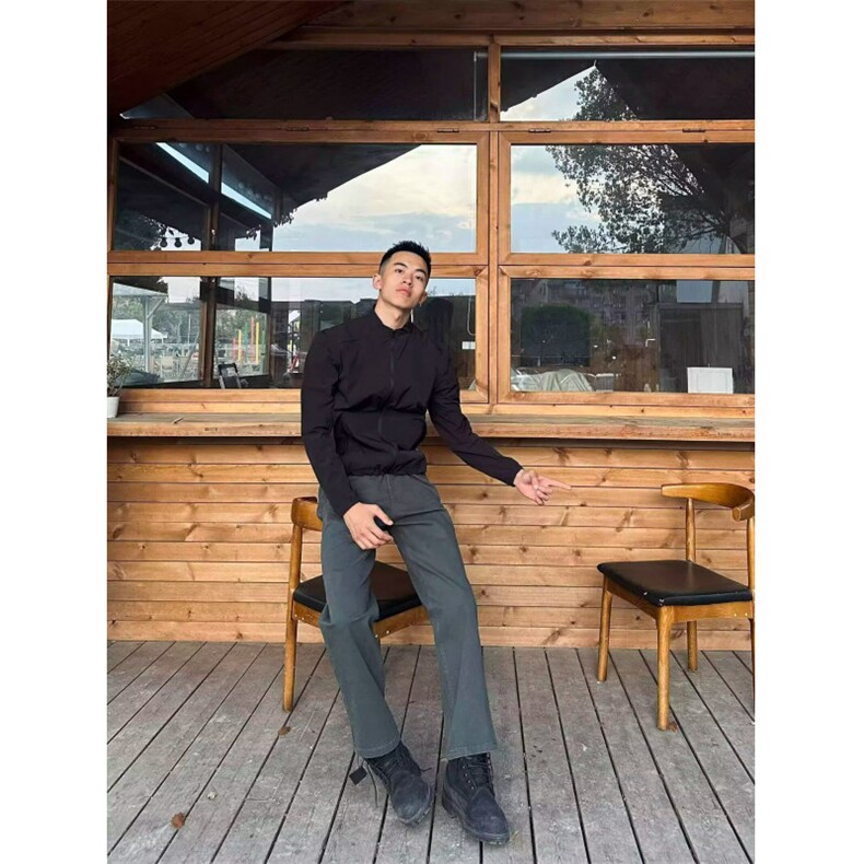 美式复古新款防晒衣男款夏季拼接立领速干外套正肩薄款运动夹克图片