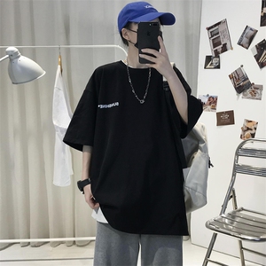 XZ115A-T06 200克纯棉男女字母印花大码S-5XL 10色T恤衫圆领半袖图片
