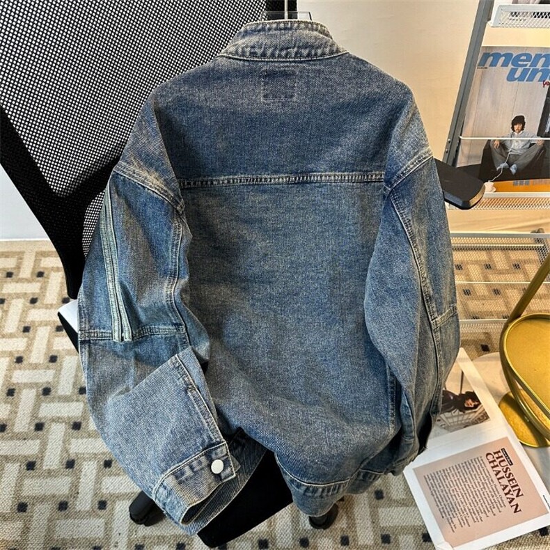 美式牛仔外套男女春款美式复古高级感欧美潮牌JK8946-P80,男装夹克,星座1109-3
