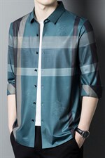 DN7210男式服装秋新款无痕衬衫男长袖翻领休闲四季可穿衬衣P78，男装衬衫，电商B360