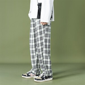 2021春夏港风格子裤子男中性风格子裤女直筒宽松DS-C407-6647-P40,穿搭风格指南女图片