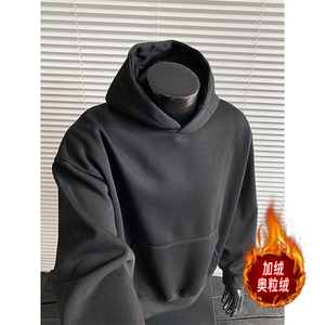 连帽加绒奥粒绒重磅无帽绳500克结构板卫衣硬挺外套 RH5311JR-P58图片