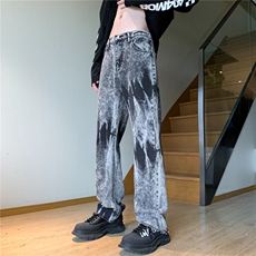 渐变高街vibe牛仔裤男潮夏季设计感炸街修身牛仔裤NY18P42，男装牛仔裤，星座1116-2