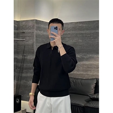 老钱风秋新贵简约风男士休闲上衣纯色高级感百搭针织衫D2511/P68，男装针织衫/毛衣，电商A243