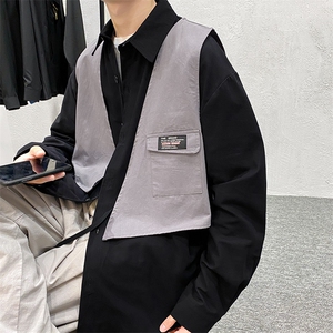 703-C278-P55  春款真两件套小马甲休闲衬衫图片