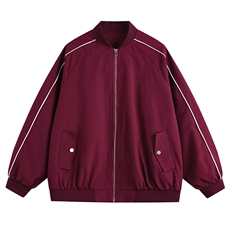 光板得物唯品二开春装包边棒球服夹克外套F605TP58，男装夹克，电商A247B