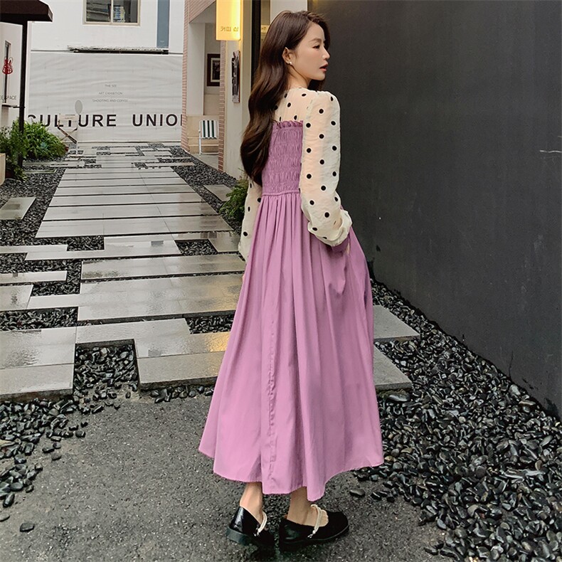 现货，新品韩版拼接连衣裙款号3076,女装连衣裙,浙宝276（原081）