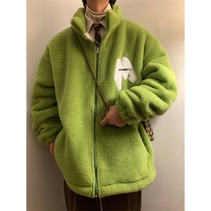 羊羔毛棉衣外套加厚棉服夹克厚港风日系棉袄1016-1 W57 P118 K158图片