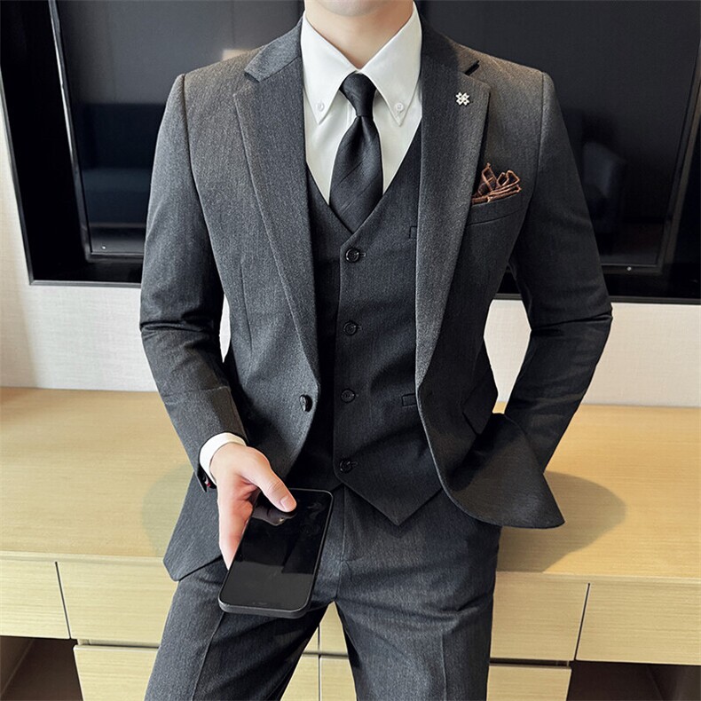 SJT811-P2002025春夏时尚男士单扣西服三件套装礼服,男装西服,星座507A（原星座306B-2）