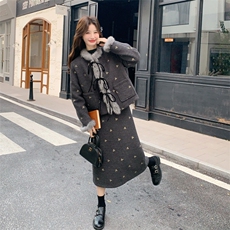出货中25冬季新品小香风羽绒毛呢套装6562-P305-K458，女装套装/套裙，2C317