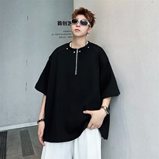 2024春夏季新款男休闲半拉链短袖T恤LA37P30，男装T恤，星座1116-2