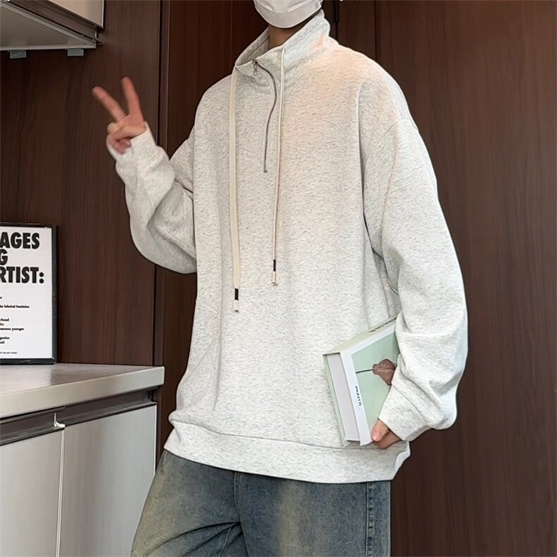 WY5021/P65秋装新款高品质不起球个性套头卫衣男潮流宽松上衣外套,男装卫衣,电商A141
