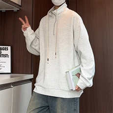WY5021/P65秋装新款高品质不起球个性套头卫衣男潮流宽松上衣外套，男装卫衣，电商A141