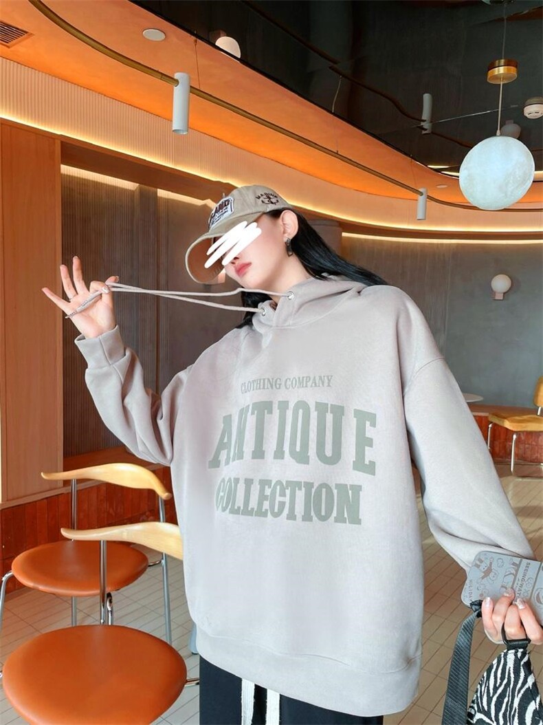 现货秋季新款高端戴帽卫衣，女装卫衣/绒衫，泽妤