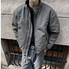 宽松型棒球服美式复古外套男春秋款小众飞行员工装夹克长袖潮翻领，男装夹克，星座506A