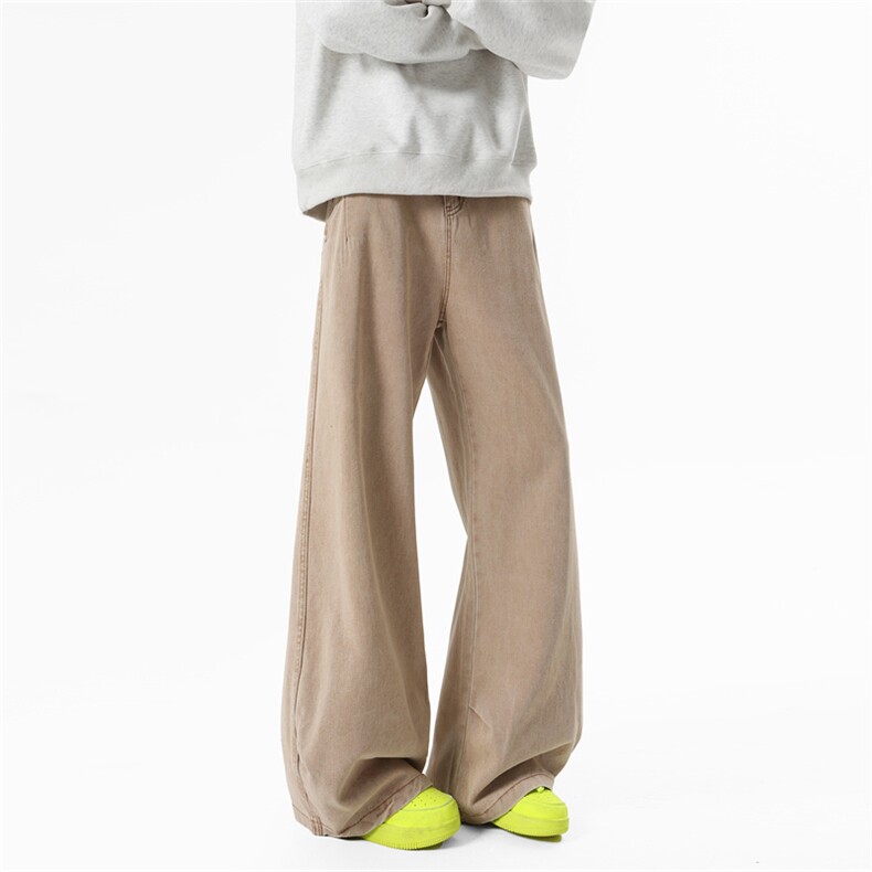 809B!新春现货美式弯刀设计感宽松牛仔裤809B-NK22-P48,男装牛仔裤,星座809B（原星座805）