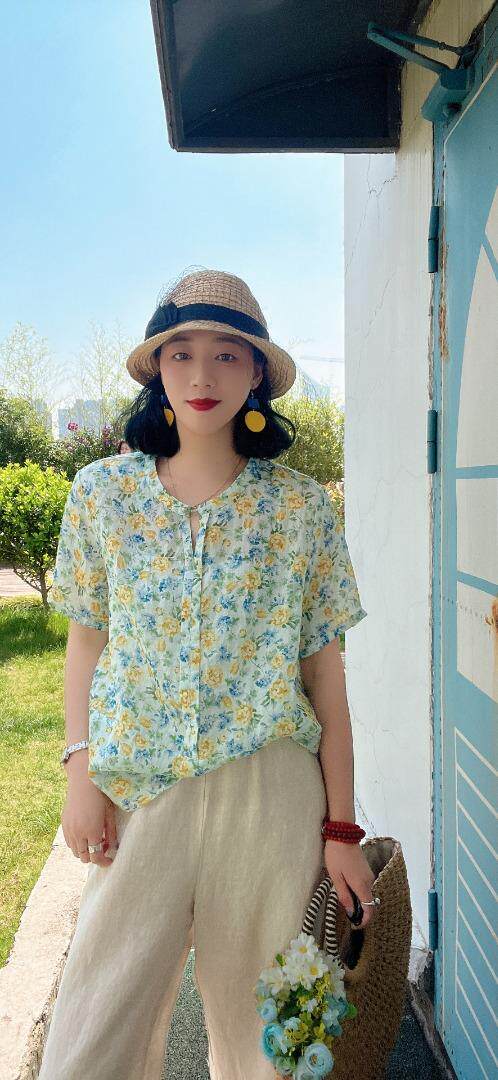 纯苎连衣裙小衫裤子裙子衬衣 时尚风 风淑女风休闲风，女装连衣裙，川哲