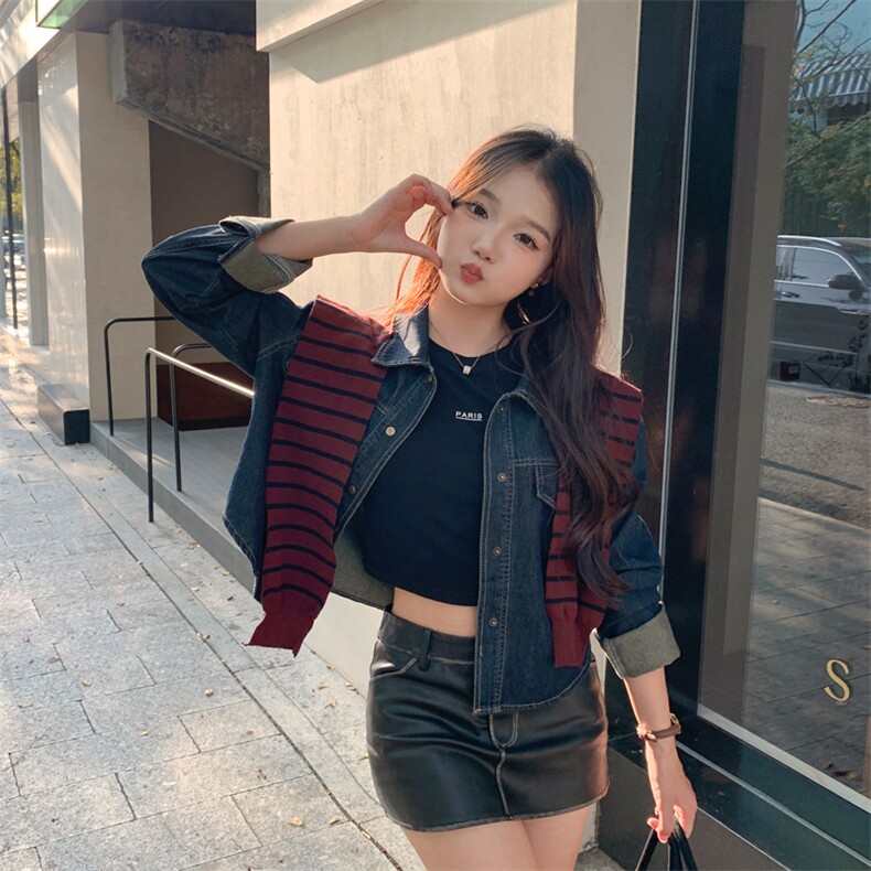 复古美式牛仔短外套女春秋2025超火好看高级小众休闲减龄夹克上衣,商品下架区,网红馆