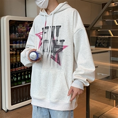 B266-FG05-P5023夏季新款宽松休闲情侣印花连帽卫衣，男装卫衣，星座B257-1
