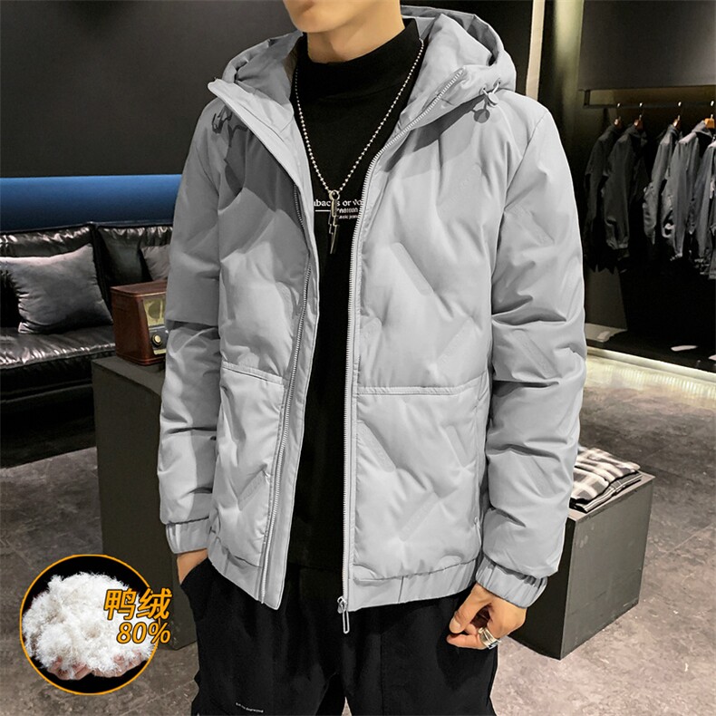 短款羽绒服2019新品冬季潮流连帽男青年外套DS575T，男装羽绒服，电商A102