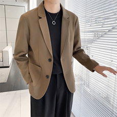 轻熟风~2025秋季大口袋四色休闲西装外套K350/P105，男装西服套装，电商B331