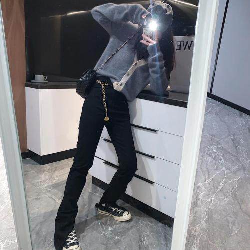 79157开叉牛仔裤，女装牛仔裤，XTZ style